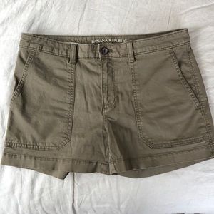 Banana Republic Army Green Chino Shorts